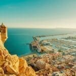 a view of a spain city from a high point of view
