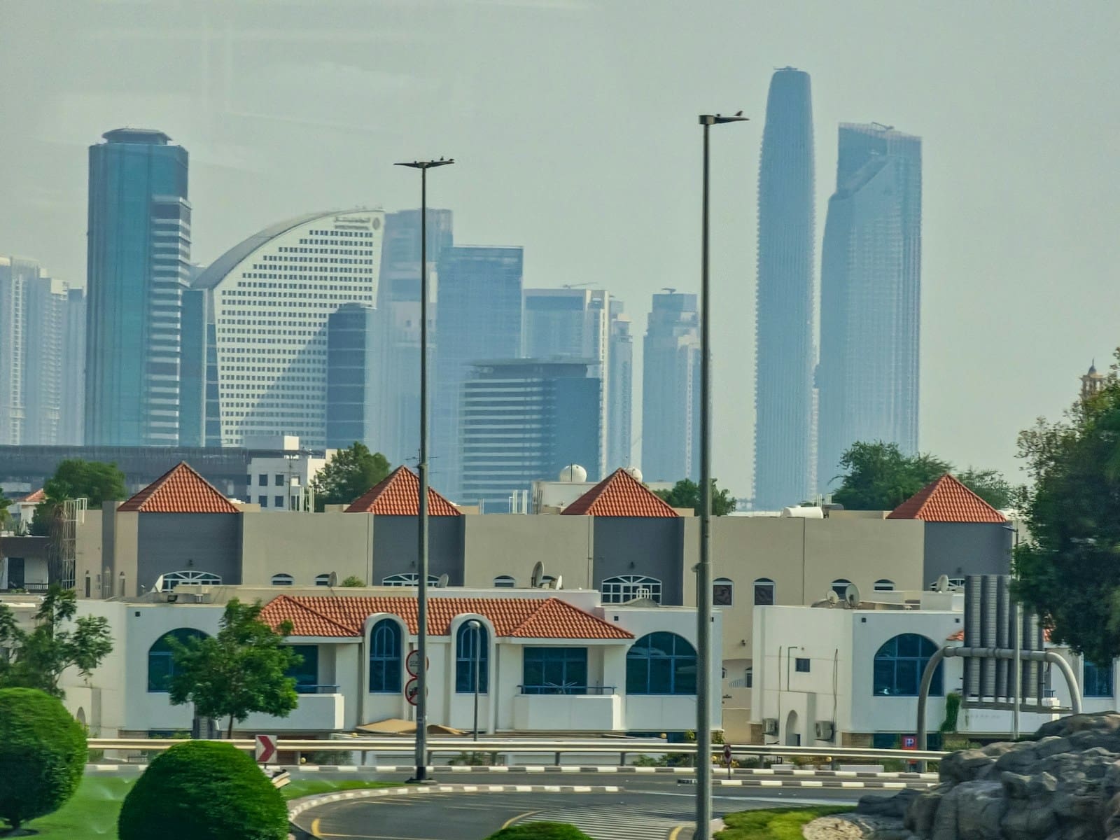 A family house in Dubai community with modern green spaces.