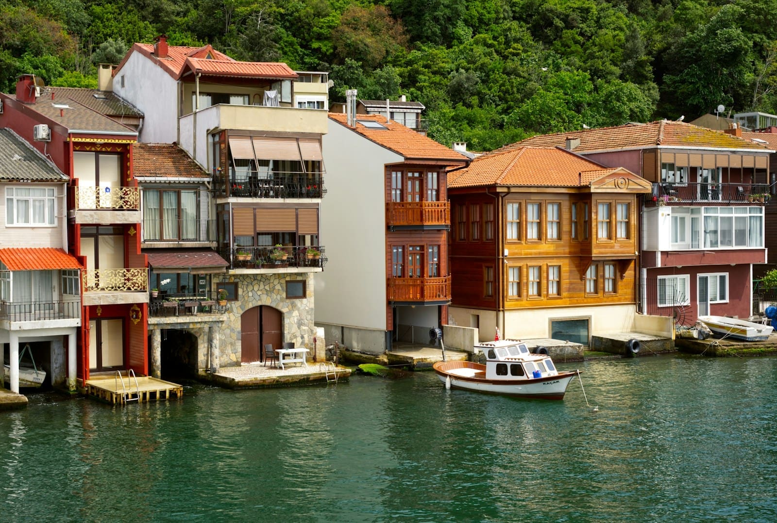 Modern residential complex in Istanbul overlooking the Bosphorus.