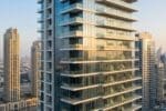 Modern residential building in Dubai at sunset, symbolizing long-term investment return and high ROE.